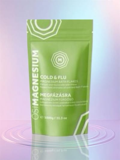 Cold&Flu Magnesium bad vlokken Osi magnesium met Pepermunt voor verkoudheid