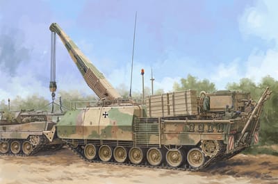 HobbyBoss Modelbouwpakket Militaire voertuigen - 84566 Bergepanzer BPz3A1 - Buffalo - ARV Plastic - 1:35 - Modelbouw