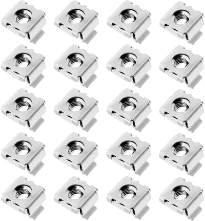 Dailygoods - M5 Kooi Moeren - Roestvrij Staal - Duurzaam en Corrosiebestendig - Zilver - Bevestigingsmateriaal - Geschikt voor Server Kasten - 20 Stuks