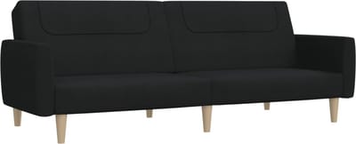 Slaapbank - Uitklapbaar - Slaapstoel - Logeerbed - Zetelbed - Slaapfauteuil - Vouwbed - 1 persoons - Zeer comfortabel - Zwart