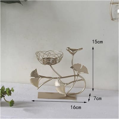 Kandelaar Ornament - Vogel Decoratie - Woonkamer Decor - Ijzeren Design - Niet Gespecificeerd - Goudkleurig