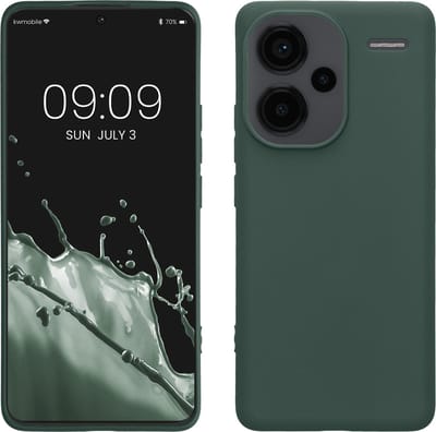 kwmobile telefoonhoesje geschikt voor Xiaomi Redmi Note 13 Pro+ 5G / Redmi Note 13 Pro Plus 5G - Hoesje voor smartphone - Back cover in mosgroen