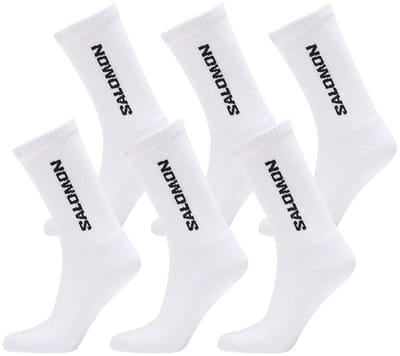 Salomon - Everyday Crew Socks | 6-Pack | Sokken | Maat M / 39-41 - Wit