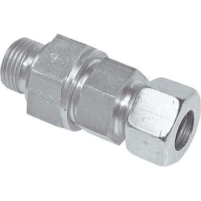 38S (M52x2) & G1-1/2'' Regeling-In Elektrolytisch verzinkt Stalen Terugslagklep Snijring Buitendraad 1-250 bar ISO 8434-1