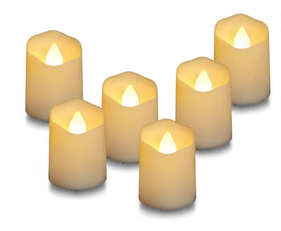 RUX® Led Kaarsen Met Bewegende Vlam - Oplaadbare Waxinelichtjes - Oplaadbare Kaarsen - Oplaadbare Theelichtjes - Wit - 4cm x 4cm x 6cm