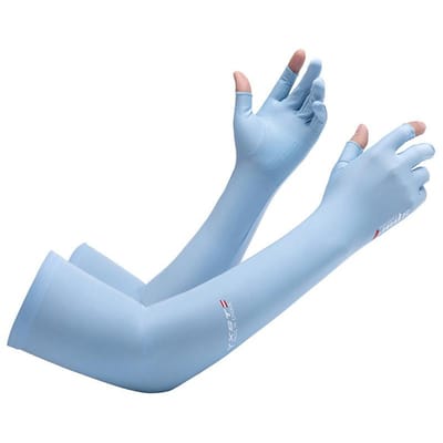 Manches de glace pour les doigts pour le soleil, gants pour femmes, extension cinq doigts, manches d'été en soie glacée, protège-doigts et bras nus, pêche et conduite, hommes average size