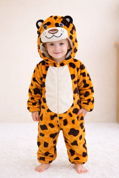 Onesie Panter | 2,5 - 4 jaar | 104 cm | Fleece | Warm | Carnaval | Kind | Verkleden | Jongens | Meisjes