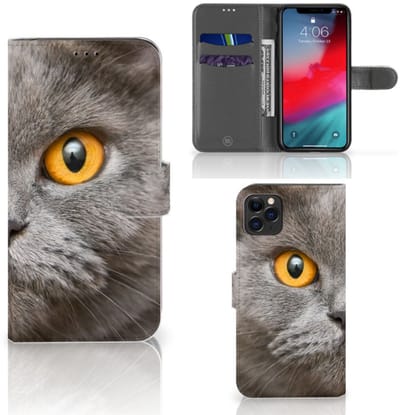 Telefoonhoesje met Pasjes Apple iPhone 11 Pro Max Britse Korthaar