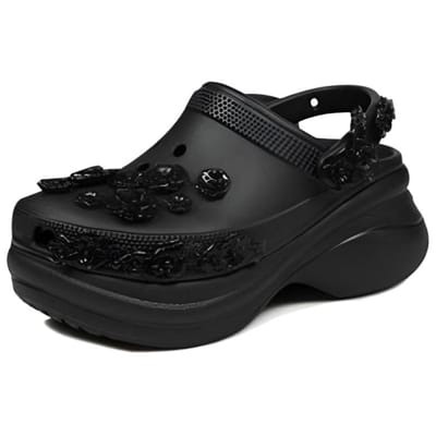 Crocs Bae Transparante Bloemen Clog Eenvoudige Veelzijdige Klompen Damesklompen Zwart 213120-001 37-38 black