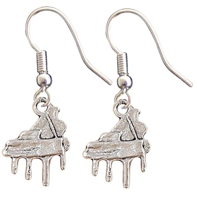 Music Gifts - Oorbellen vleugel piano - Zilver - Muziek