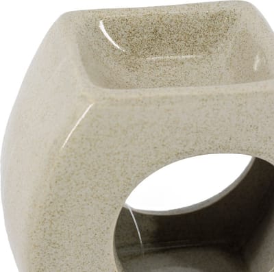HomeBound by KY | Geurbrander oval zand | geurbrander | amberblokje | 6x11,2x11cm | stijlvol | oliebrander