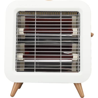 Draagbare Elektrische Ruimteverwarmer 550W Veilige Stille Kachelventilator Mechanische Bediening Desktop Infraroodverwarmer
