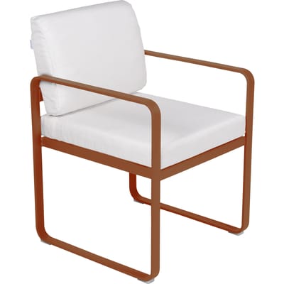 Fermob BELLEVIE fauteuil voor de eethoek - E2 gekonfijte sinaasappel - 81 witgrijs