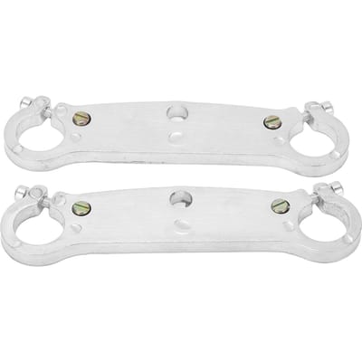 Paar Voorvorken 22mm0.87in Triple Clamp Ondersteboven Vervanging voor 47cc 49cc Mini Motor Crossmotor white