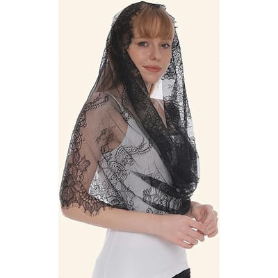 1 stuks Bruids Kantrand Bedekkende Sluier, Holle Schouder Sjaal Herfstkleding voor Vrouwen one-size