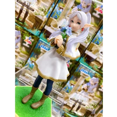 19CM Anime Sousou no Frieren Frieren Luminasta Figurine Bouquet Anime Fern Modèle Jouet Cadeau Collection Figurine d'Action Poupée PVC With box beige