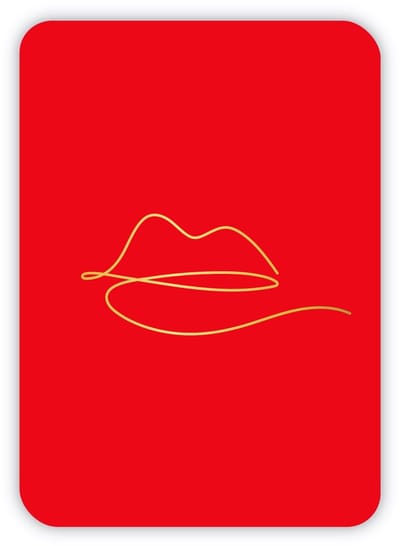 Valentijnskaart | Goudfolie | Kus | Kiss | Lipkiss | Liefde | Wenskaart | Valentijn | Valentijnsdag | Valentijnscadeau | Ansichtkaart | A6 | 14 Februari | Kaartje