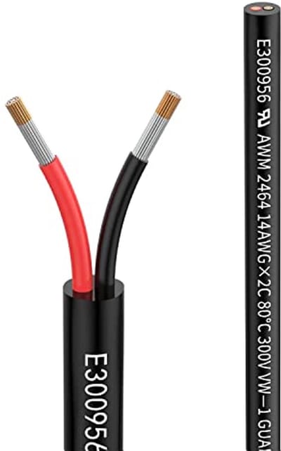 14 AWG 2 x 2 mm² Draad - 10 Meter Verlengkabel voor LED Strips en Auto Lampen - Laagspanningskabel tot 300V