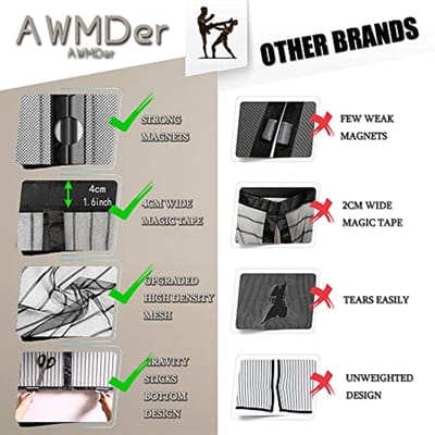 Magnetisch Hor Deur voor Sliders - 125 x 185 cm Automatische Sluiting - Eenvoudige Installatie voor Balkon en Woonkamer