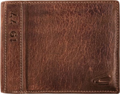 camel active Leren portemonnee Melbourne Horizontal Wallet Brown Lichtbruin