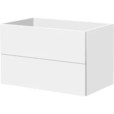Aquavive Wastafelonderkast Savena 80cm - Hoogglans Wit - Met 2 Lades - 80x50x47,4cm