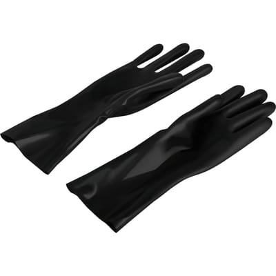 Rimba - Korte Latex Handschoenen - 26 cm - Zwart - Maat S
