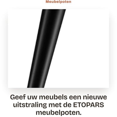 Dailygoods- Meubelpoten Vervangbaar - Set van 2 - Hoogte 25 cm - Antislip - Carbon Staal - Totale Draagcapaciteit 300 kg