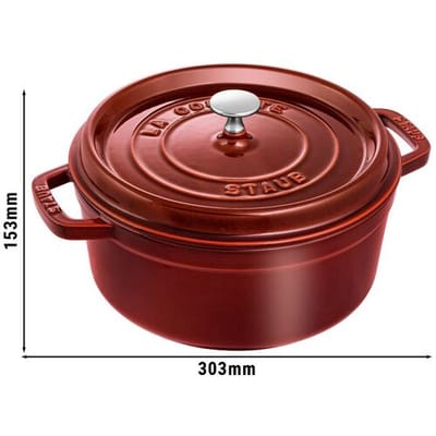 STAUB LA COCOTTE - Kookpot - Ø 240mm - Gietijzer - Grenadine rood