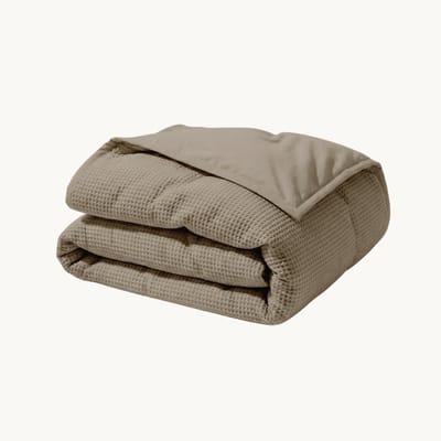 Y-NOT – Dekbed Zonder Overtrek 140x220 – Waffle – All Season – Zacht & Wasbaar – Taupe