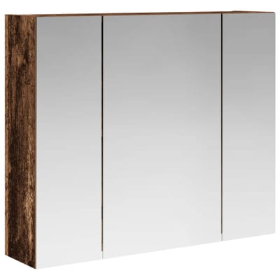 vidaXL - Badkamerspiegelkast - Oudhout - 60 - x - 14,5 - x - 50 - cm - Bewerkt - hout