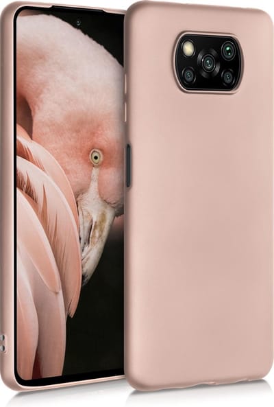 kwmobile telefoonhoesje geschikt voor Xiaomi Poco X3 NFC / Poco X3 Pro - Hoesje voor smartphone - Back cover in metallic roségoud