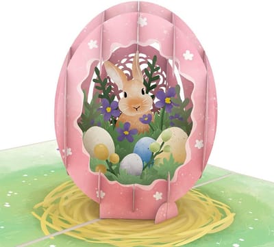3D Paas Pop-up Wenskaart Egg - Religieus Cadeau