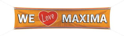 Folat - Streetbanner We Love Maxima - WK voetbal 2026 - WK voetbal versiering - WK voetbal outfit - Nederland WK