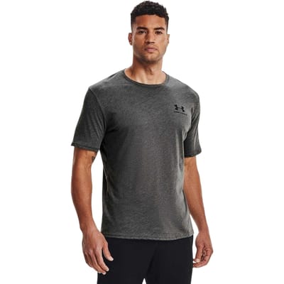 Under Armour Sportief T-shirt voor heren met logo op de borst (Antraciet, medium gemêleerd)