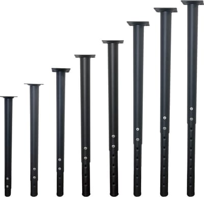 Tafelpoten - Meubelpoten - Meubels Maken - Verstelbare Hoogte - 55-90 cm - Zwart