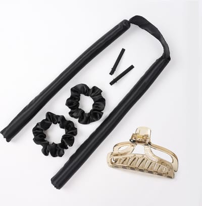Krulspelden-Heatless Curls -Haarklem-Inclusief een haarborstel- krulspelden rollers- krultang -tiktok hot sale-7-delige set-zwart