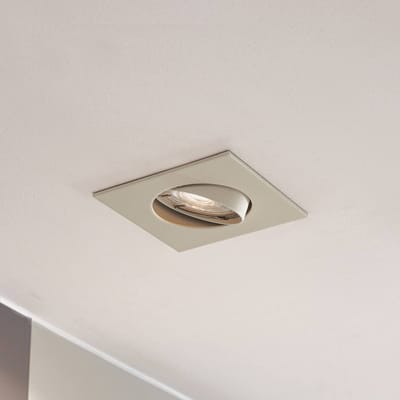 PRIOS inbouwlamp Fibur, beige, 9 cm, GU10