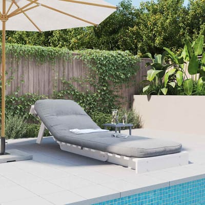 vidaXL - Futon - slaapbank - met - matras - 60x206x11 - cm - massief - grenenhout - wit
