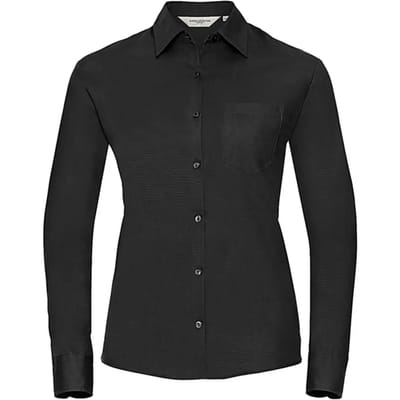 Dameshemd met lange mouwen Russell Athletic Poplin