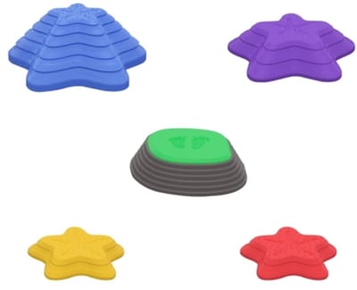 Balancierstenen 37x37x19cm Rivierstenen Veelkleurig Plastic Stapelsysteem Anti Slip Van 3 Tot 8 Jaar Geschikt Voor Kinderen