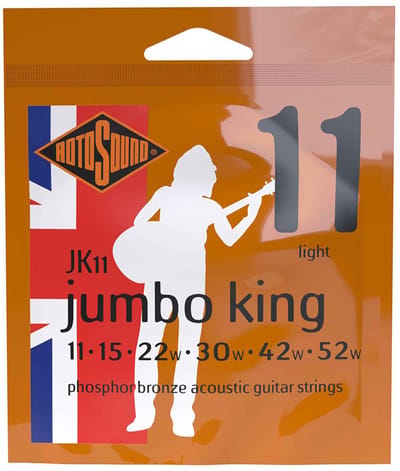 Snarenset akoestische gitaar - Rotosound JK11 - Jumbo King - Phosphor bronze - 11-52 - Light gauge
