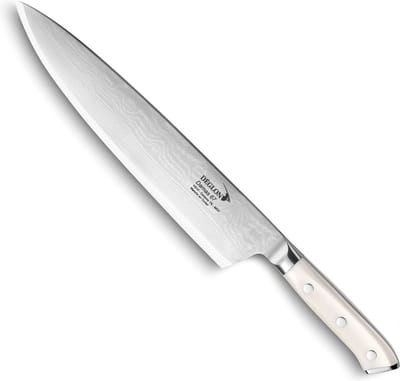 Déglon Koksmes – Damaststaal – 25 cm – Corian handvat – Elegantie en duurzaamheid