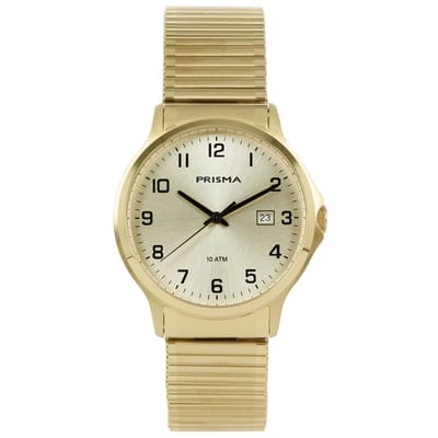 Prisma Herenhorloge rekband goudkleurig P.1703