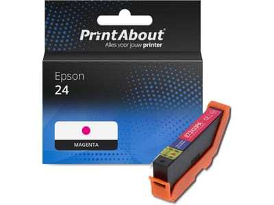 PrintAbout huismerk Inktcartridge 24 (C13T24234012) Magenta Geschikt voor Epson