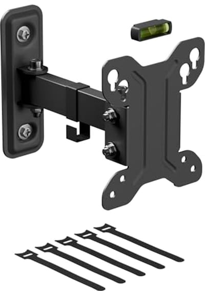 Kantelbare TV-muurbeugel voor 13-27 inch TV's - Volledige Beweging VESA 75x75 mm - 100x100 mm