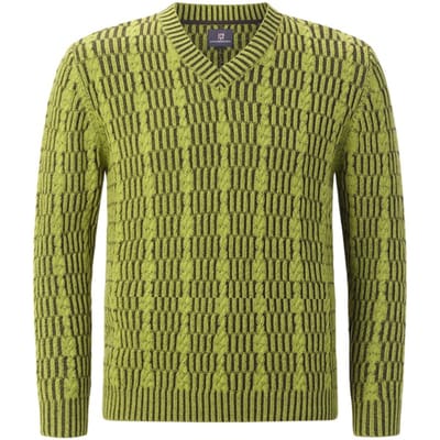Jan Vanderstorm herren Trui - 52/54 - groen - Plus Size