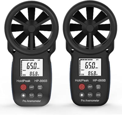 Digitale Anemometer met LCD-Display voor Windsnelheid en Temperatuurmetingen