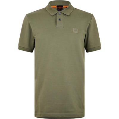Boss Mannen Passenger Box Logo Poloshirt (Sage)