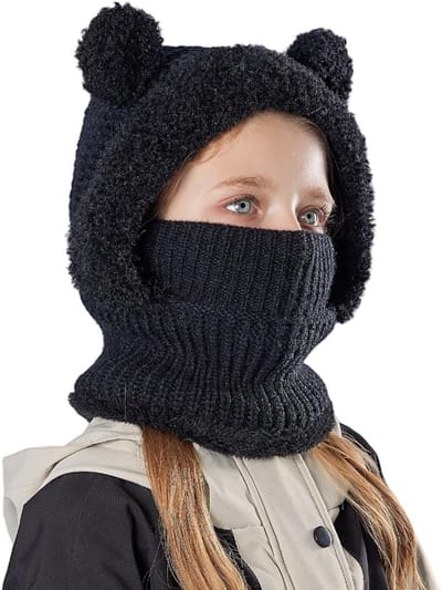 Thermisch Fleece Balaclava voor Kinderen - Schattig Dieren Ski Masker, Multifunctioneel en Winddicht, Warm Hoofdbedekking met Nekbescherming voor Jongens en Meisjes