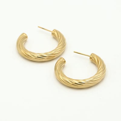 Bijoutheek Oorring Gedraaid Goud JE13552
